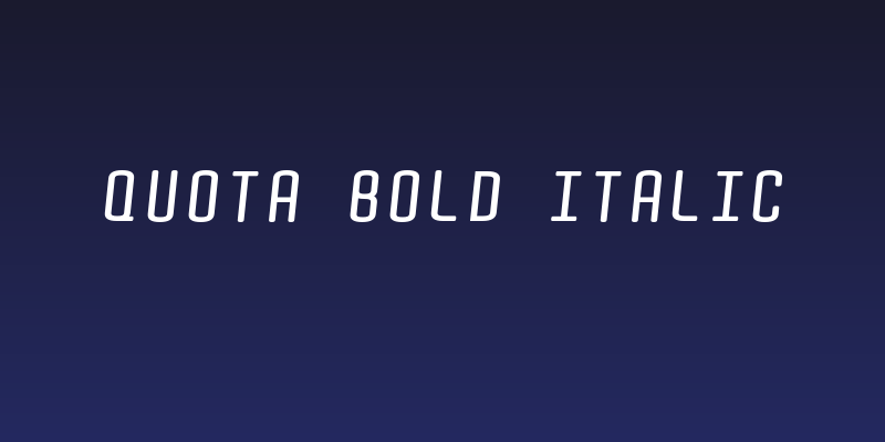 Quota Bold Italic Social Header