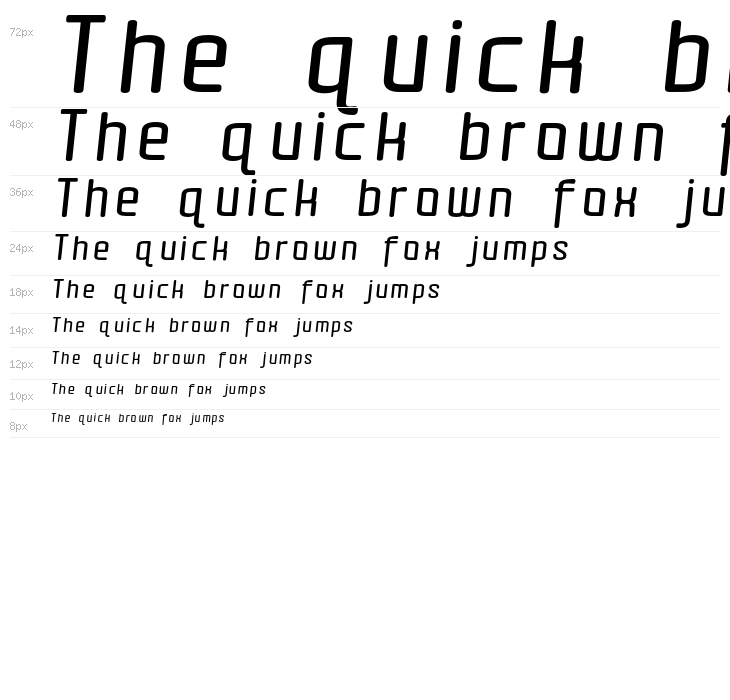 Quota Bold Italic Waterfall