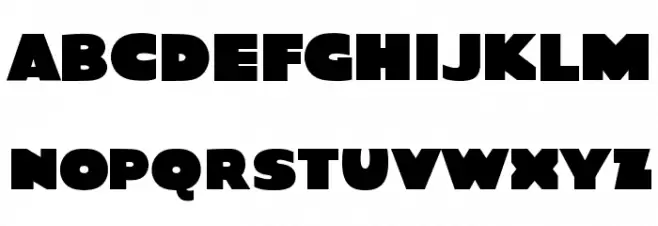 Quota Bold Schriftart Groß