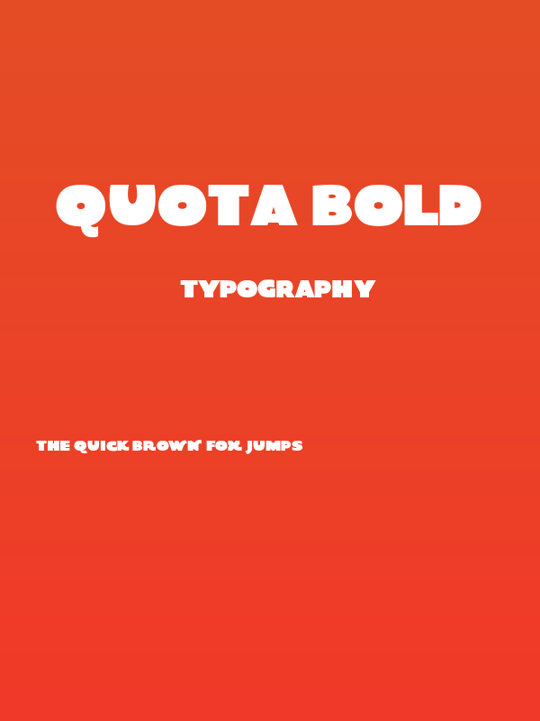 Quota Bold Poster