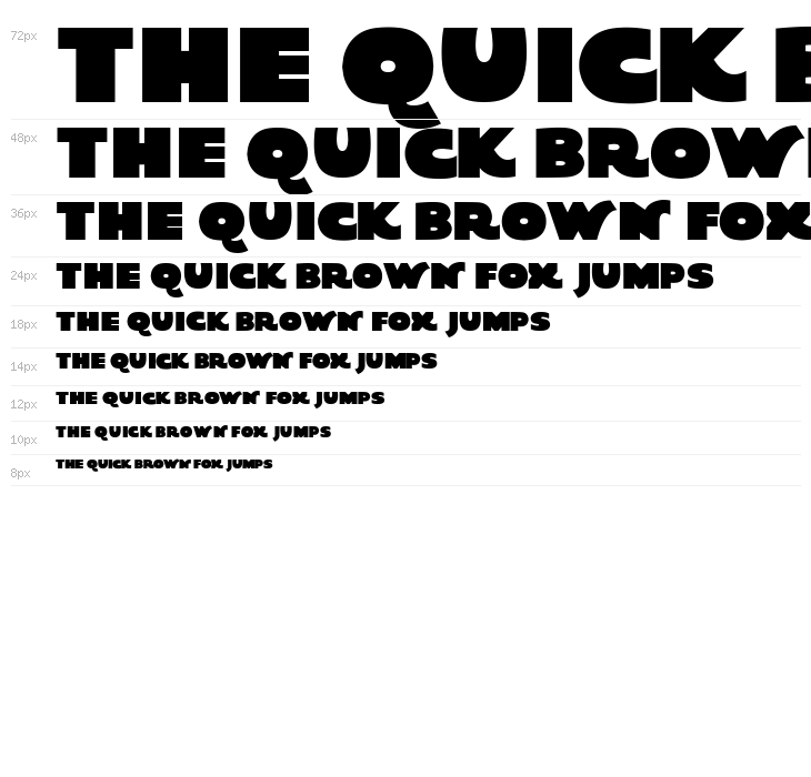 Quota Bold Waterfall