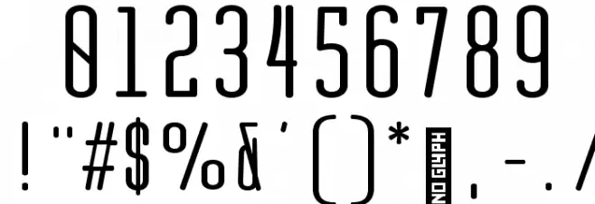 Quota Regular Cond. Font OTHER CHARS