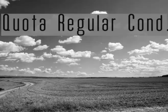 Quota Regular Cond. Font examples