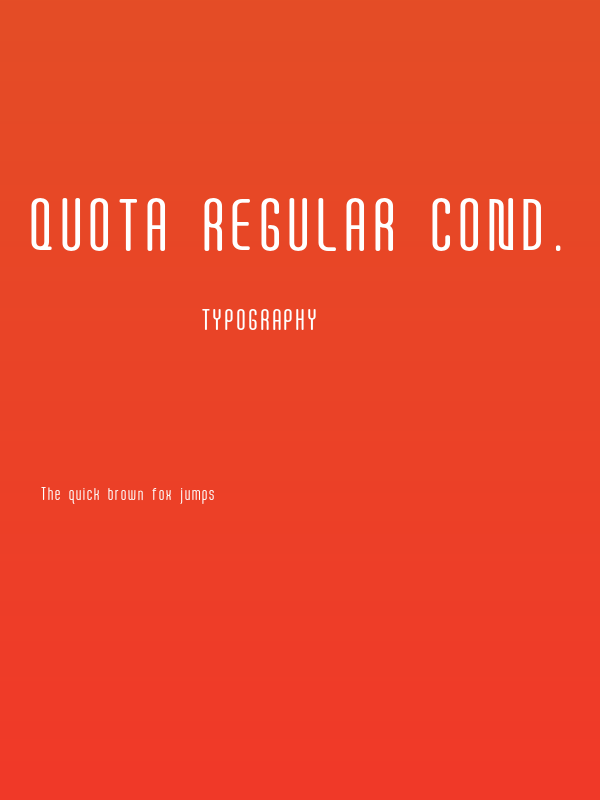 Quota Regular Cond. Poster