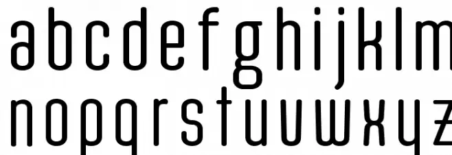 Quota Regular Cond. Schriftart Kleinbuchstaben