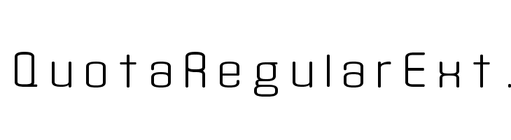 Quota Regular Ext.  Frei Schriftart Herunterladen