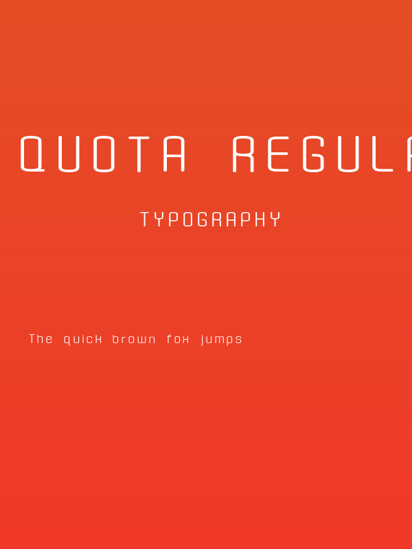 Quota Regular Ext. Poster