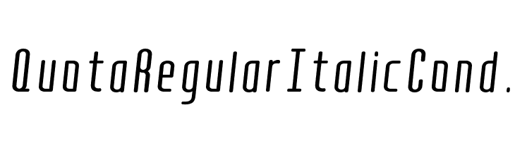 Quota Regular Italic Cond.  フリーフォントのダウンロード