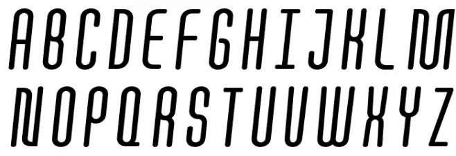 Quota Regular Italic Cond. Schriftart Groß