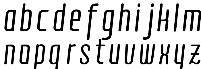 Quota Regular Italic Cond. Font LOWERCASE