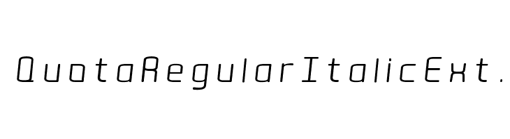 Quota Regular Italic Ext.  Descarca Fonturi Gratis