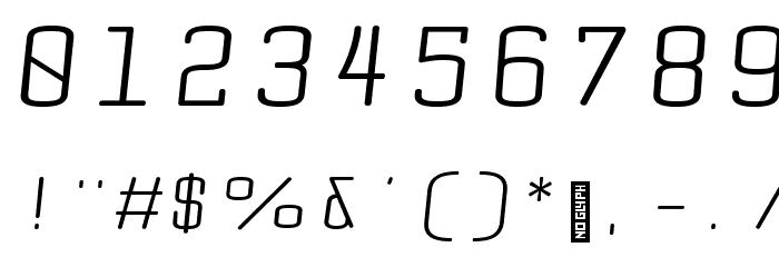 Quota Regular Italic Ext. Font OTHER CHARS