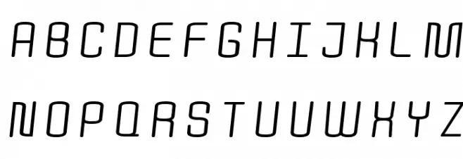 Quota Regular Italic Ext. फ़ॉन्ट अपरकेस