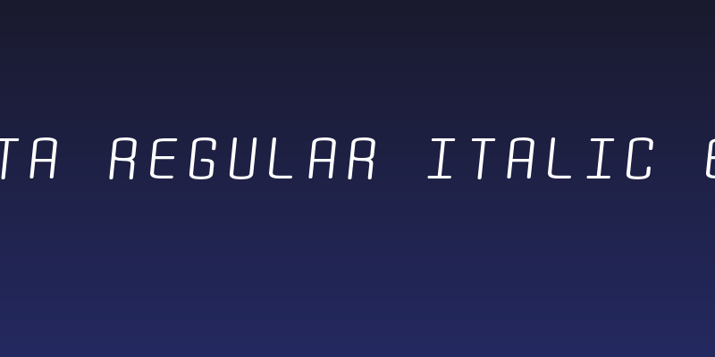 Quota Regular Italic Ext. Social Header