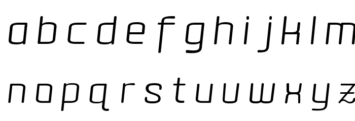 Quota Regular Italic Ext. Font LOWERCASE