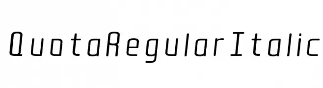 Quota Regular Italic  baixar fontes gratis