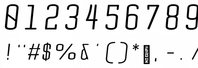 Quota Regular Italic Font OTHER CHARS