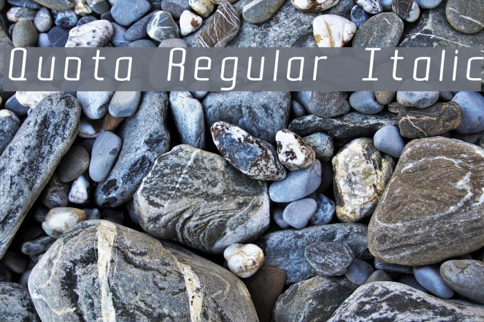 Quota Regular Italic Example 3