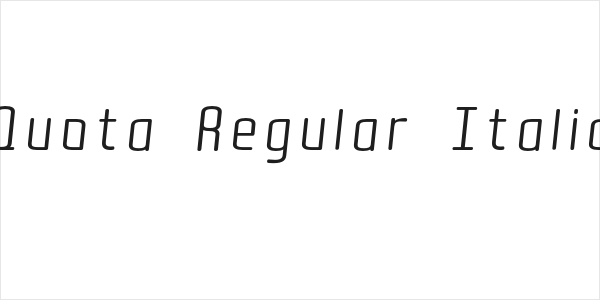Quota Regular Italic Logo