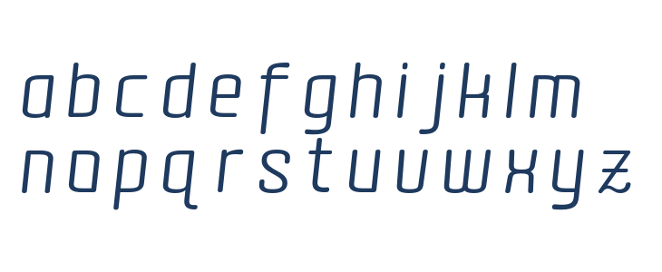 Quota Regular Italic Lowercase