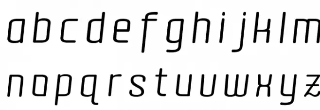Quota Regular Italic 字体 小写