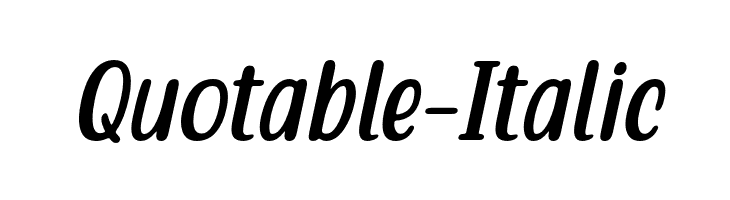 Quotable-Italic  Free Fonts Download