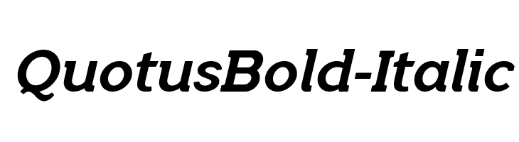 QuotusBold-Italic Font