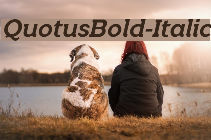 QuotusBold-Italic Font examples