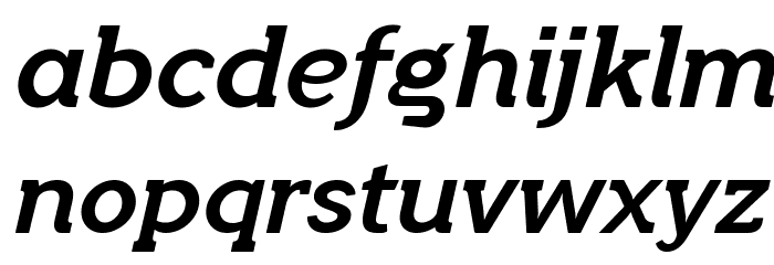 QuotusBold-Italic Font LOWERCASE