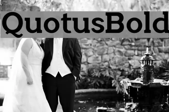 QuotusBold Font examples