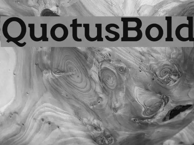 QuotusBold Font examples