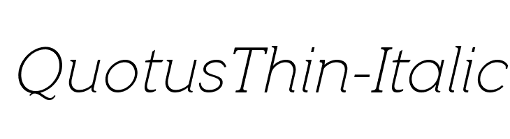 QuotusThin-Italic  font caratteri gratis