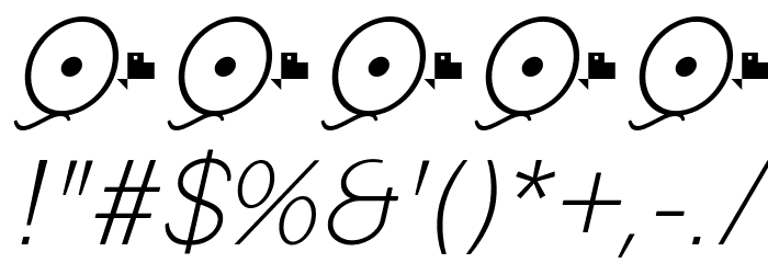 QuotusThin-Italic Font OTHER CHARS