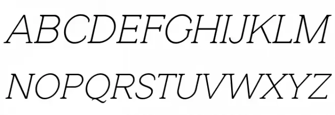 QuotusThin-Italic Font Litere mari
