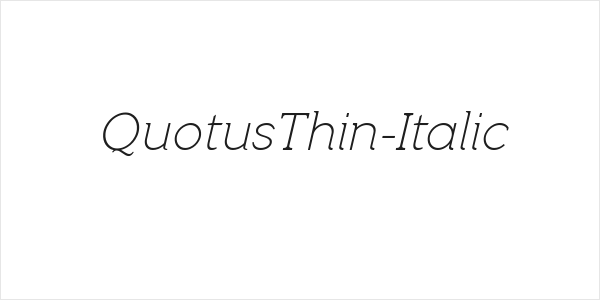 QuotusThin-Italic Logo