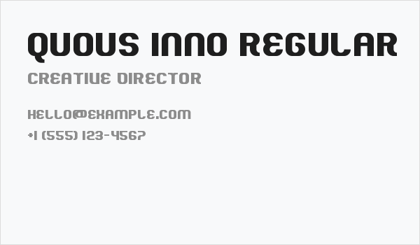 Quous Inno Regular Business Card