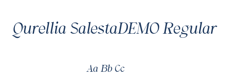 Qurellia SalestaDEMO Regular Font Preview
