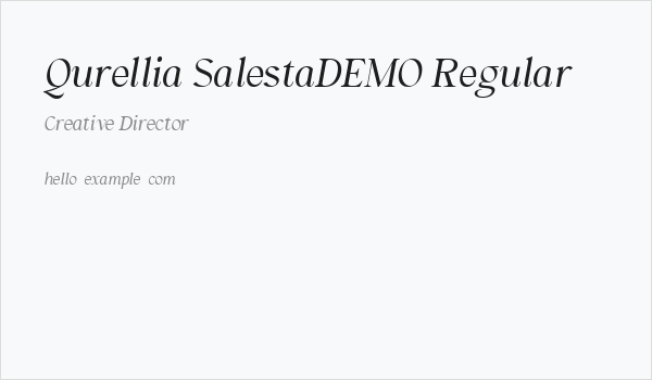Qurellia SalestaDEMO Regular Business Card