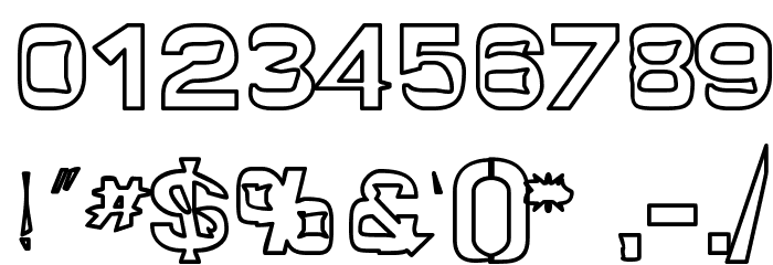 Quropa Hollow Font OTHER CHARS