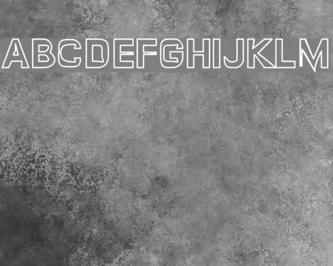 Quropa Hollow Font examples