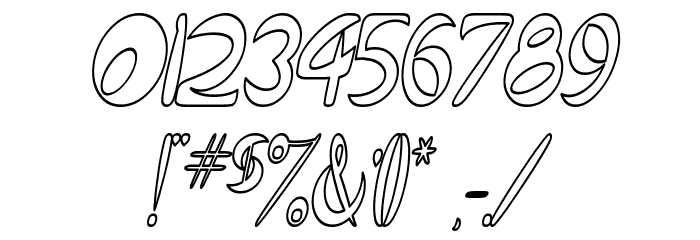 Qurve Hollow Thin Italic Fonte OUTROS PERSONAGENS