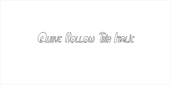 Qurve Hollow Thin Italic Logo