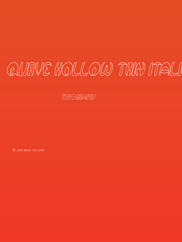 Qurve Hollow Thin Italic Poster
