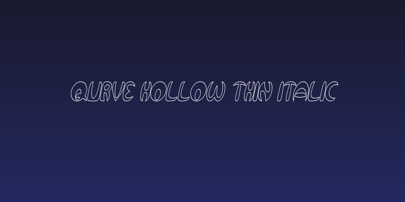 Qurve Hollow Thin Italic Social Header