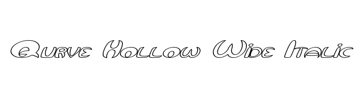 Qurve Hollow Wide Italic  les polices de caractères gratuit tlcharger