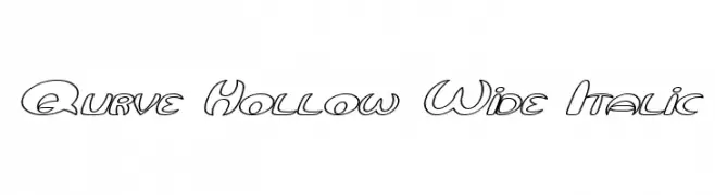 Qurve Hollow Wide Italic  baixar fontes gratis