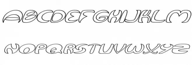 Qurve Hollow Wide Italic Polices MAJUSCULES