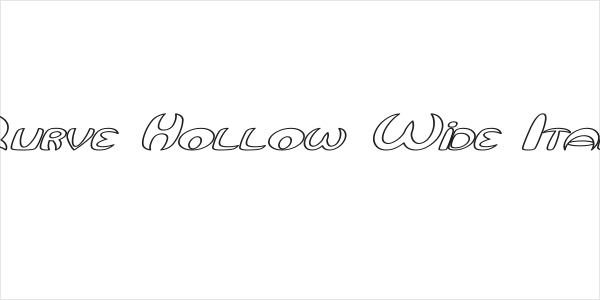 Qurve Hollow Wide Italic Logo