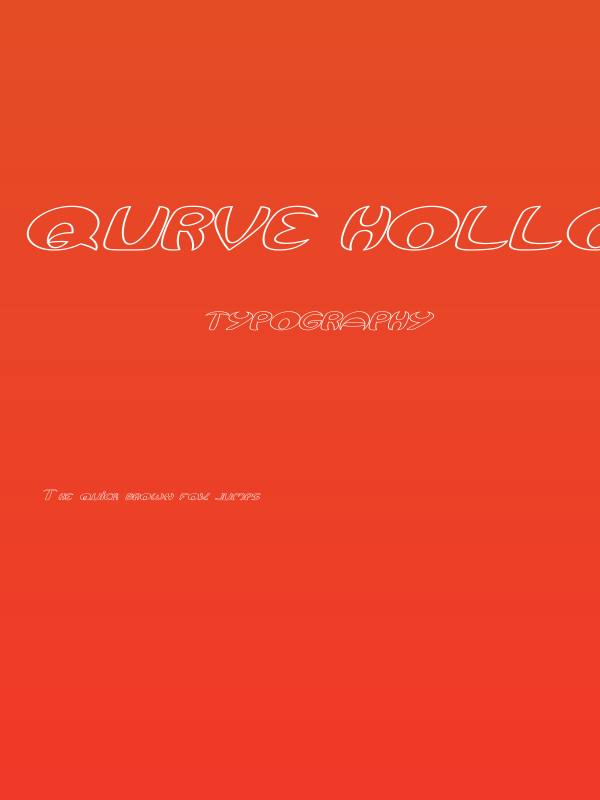 Qurve Hollow Wide Italic Poster