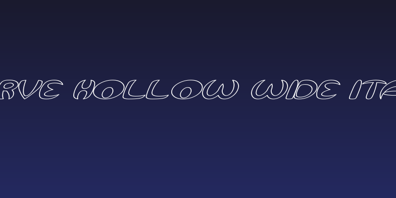 Qurve Hollow Wide Italic Social Header